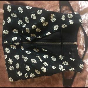 black vintage crop top